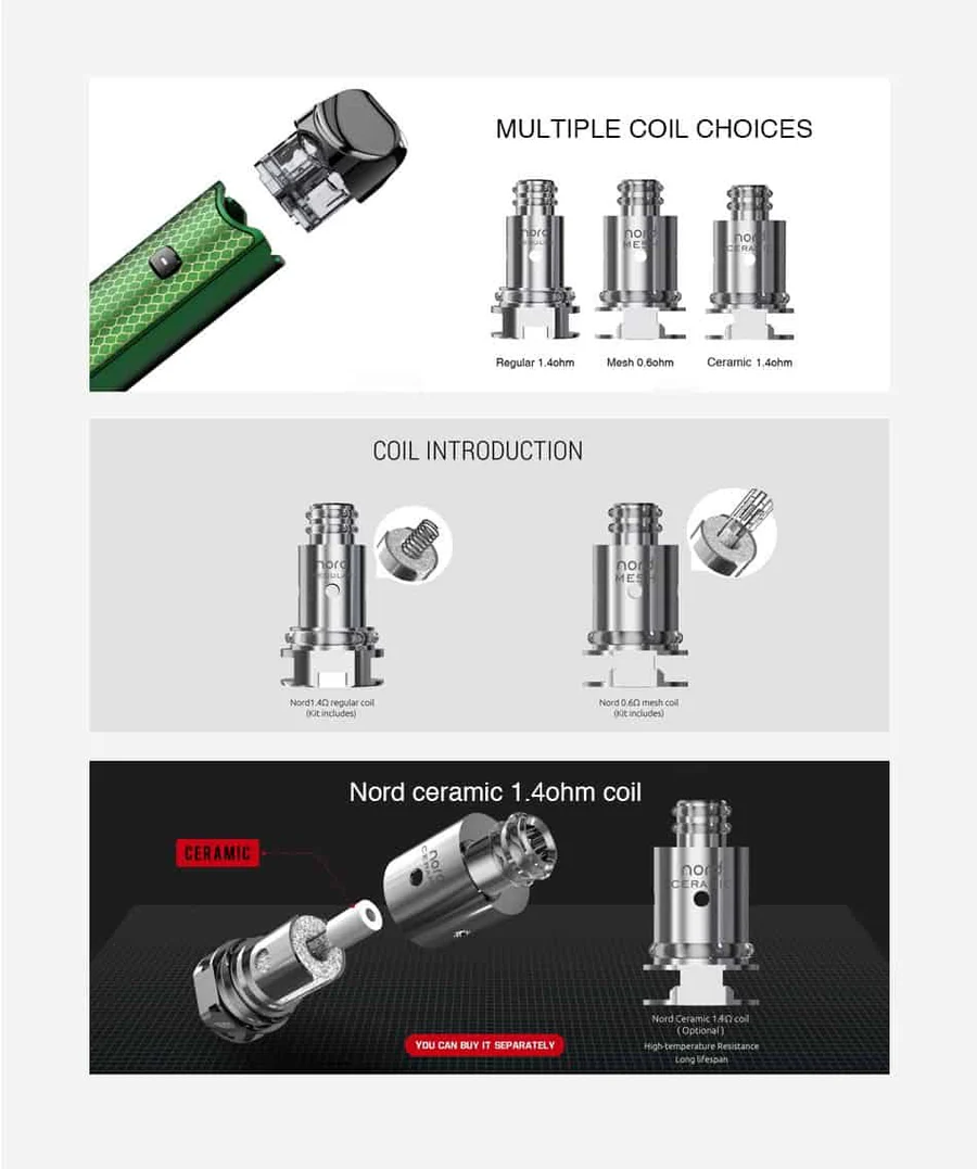 SMOK Nord Replacement Coil 5pcs - Image 3