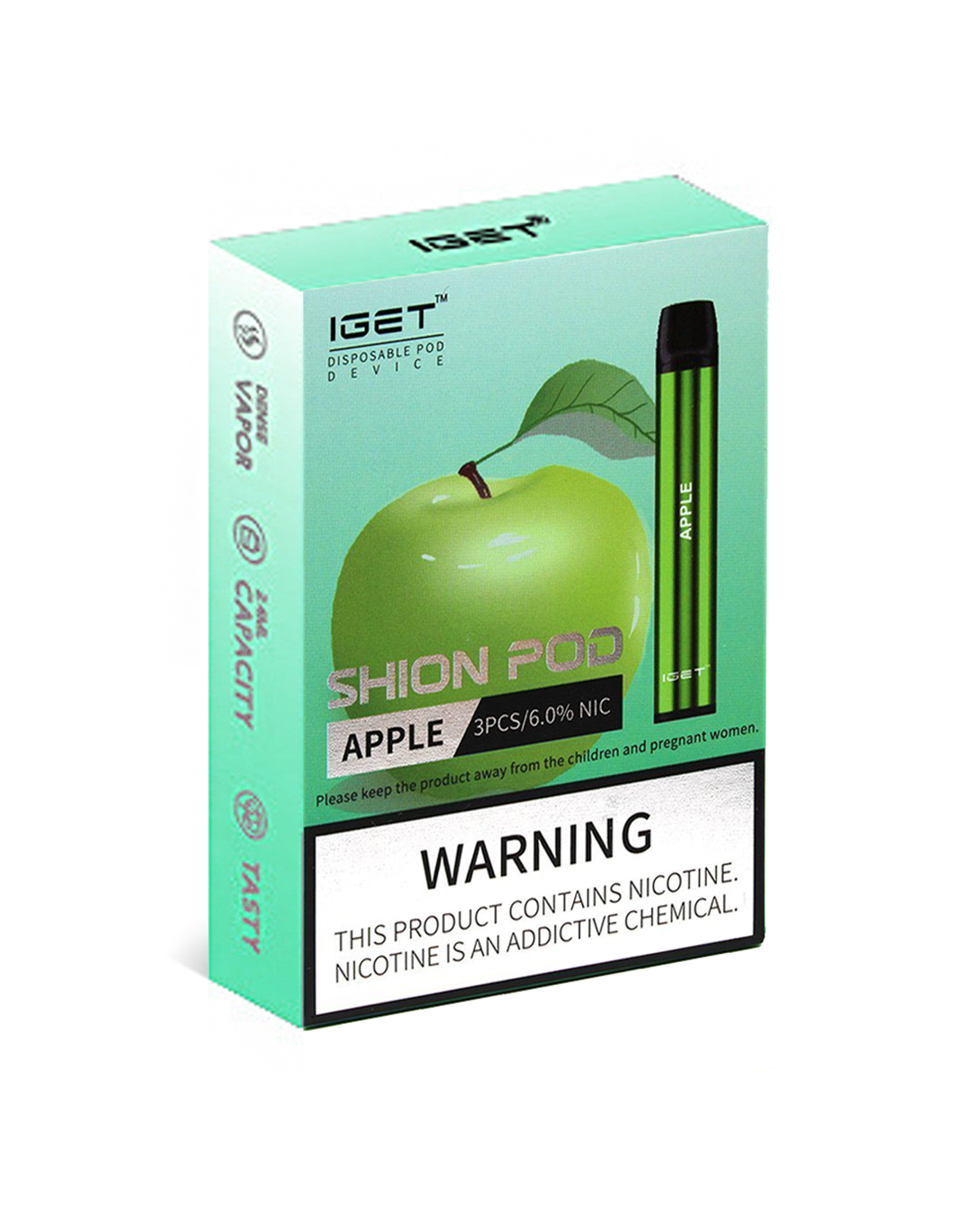Apple 600 Puffs Disposable 3 x IGET Shion