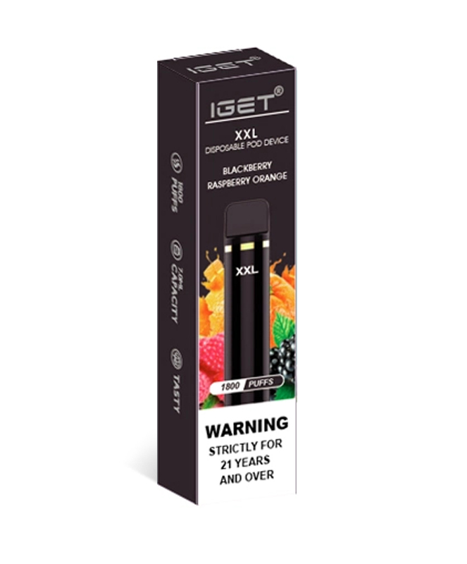 Blackberry Raspberry Orange 1800 Puffs Disposable IGET XXL