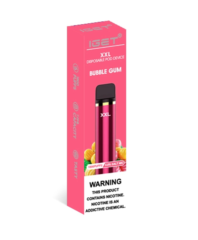 Bubble Gum 1800 Puffs Disposable IGET XXL