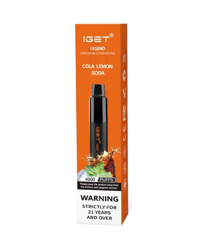 Cola Lemon Soda 4000 Puffs Disposable Vape IGET Legend