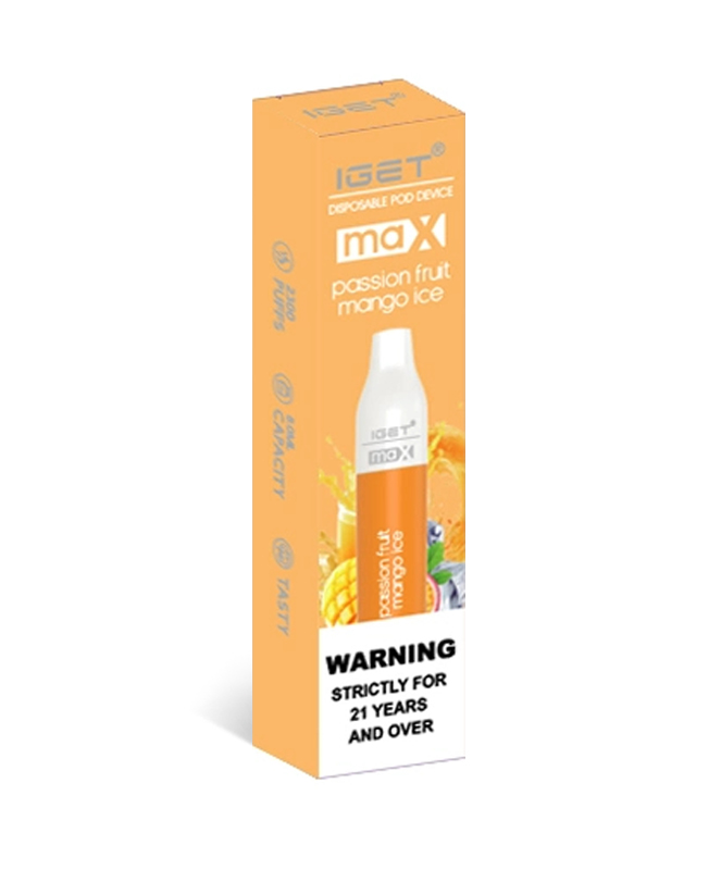 Passion Fruit Mango Ice 2200 Puffs Disposable Vape IGET Max